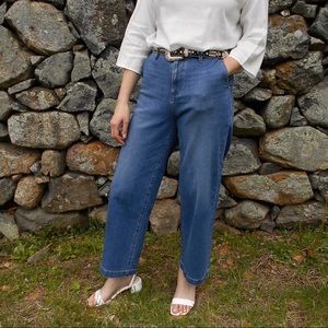 💙 High Waisted Wide-Leg Blue Jeans 🤩